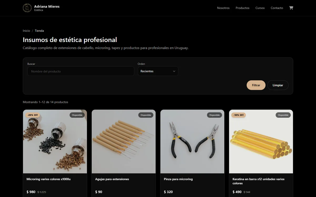 Home page of Adriana Mieres