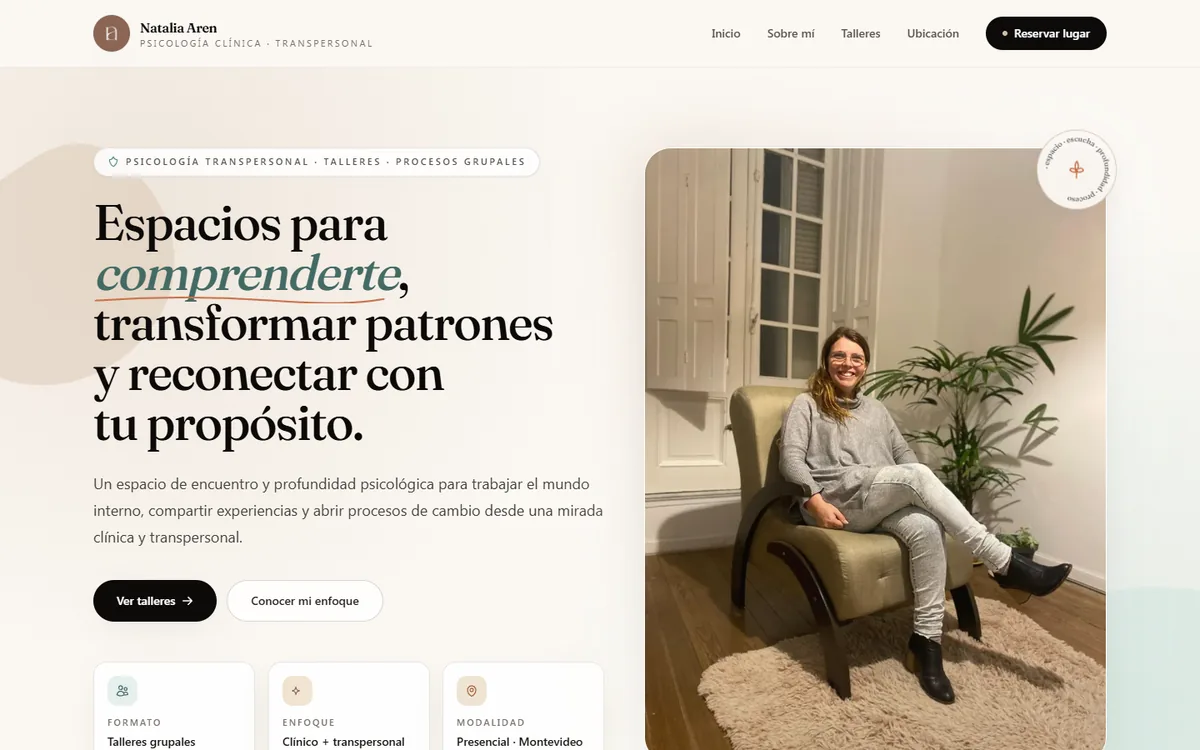 Home page of Natalia Arén