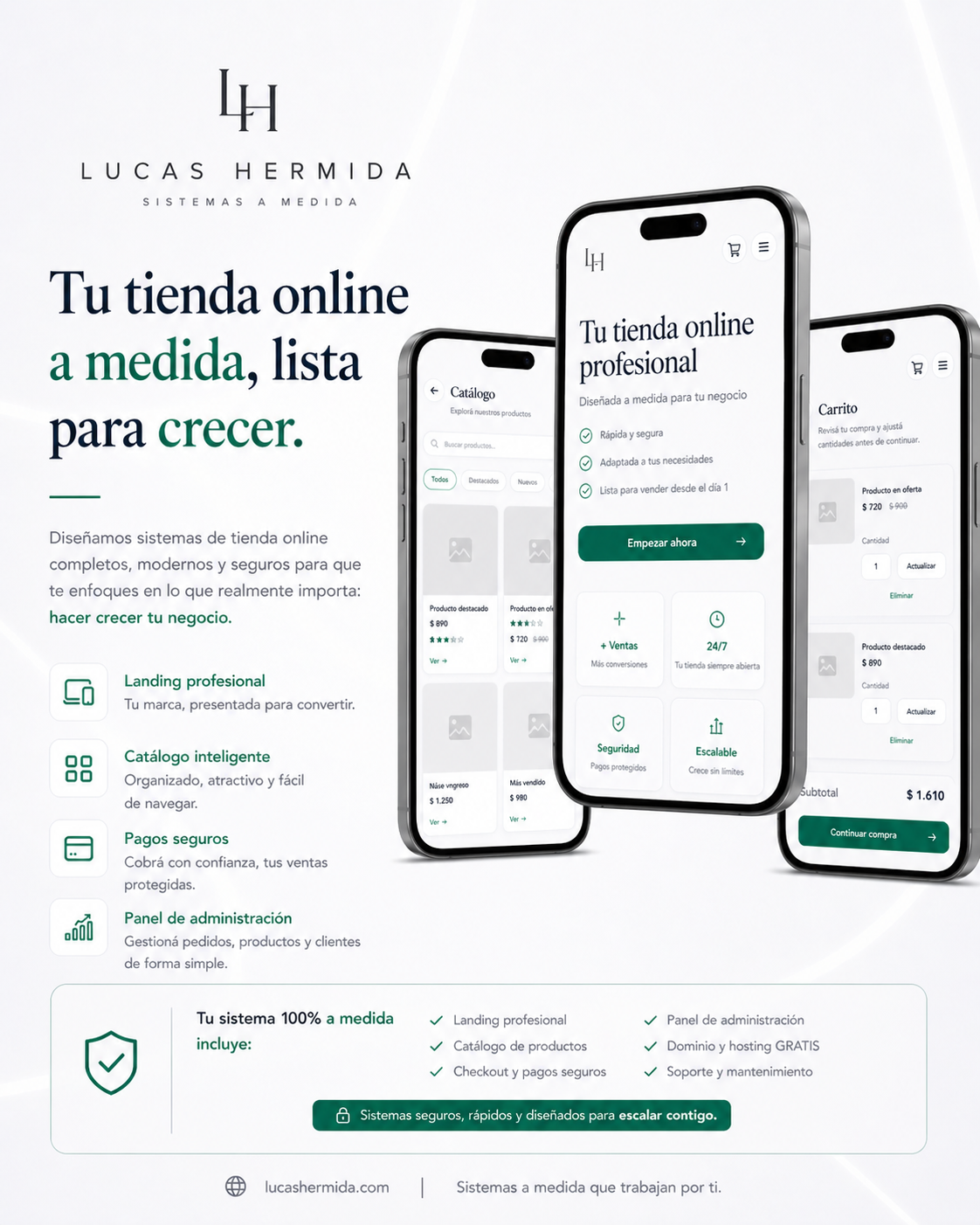 Sistema de tienda online desarrollado por Lucas Hermida